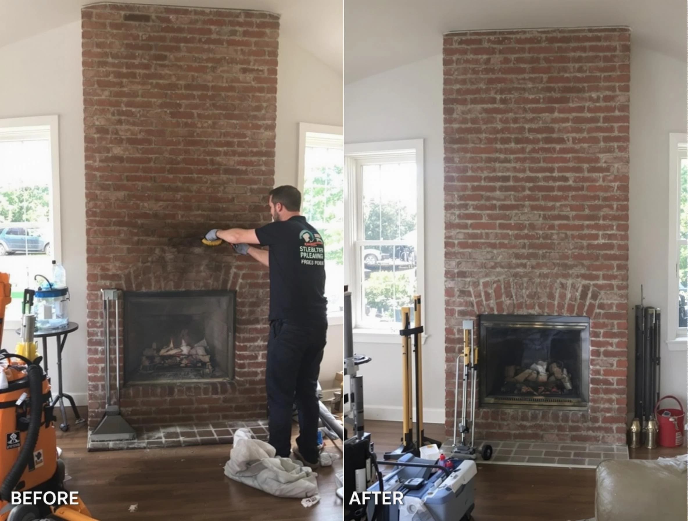 Finished chimney sweeping service by Wellesley Chimney Sweep in Wellesley, MA