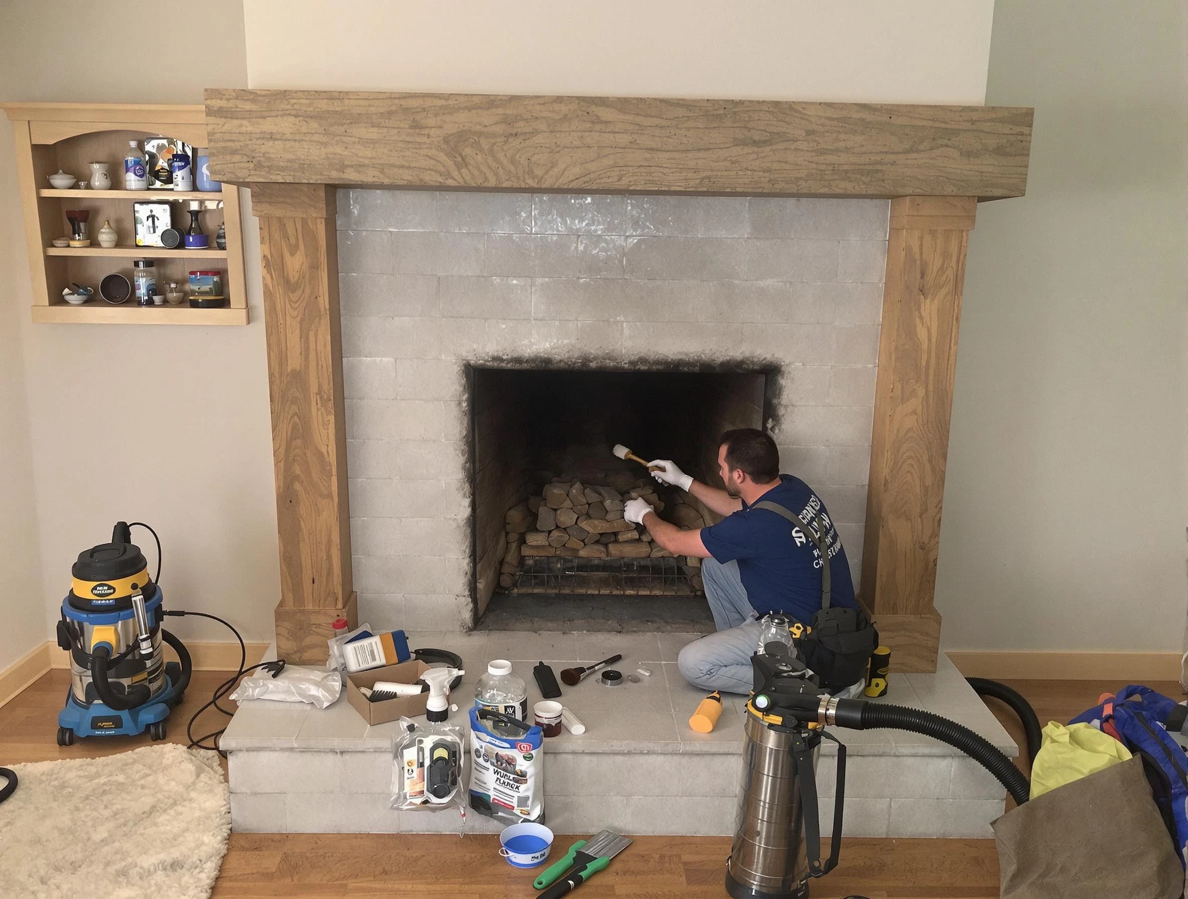 Detailed creosote removal process by Wellesley Chimney Sweep in Wellesley, MA