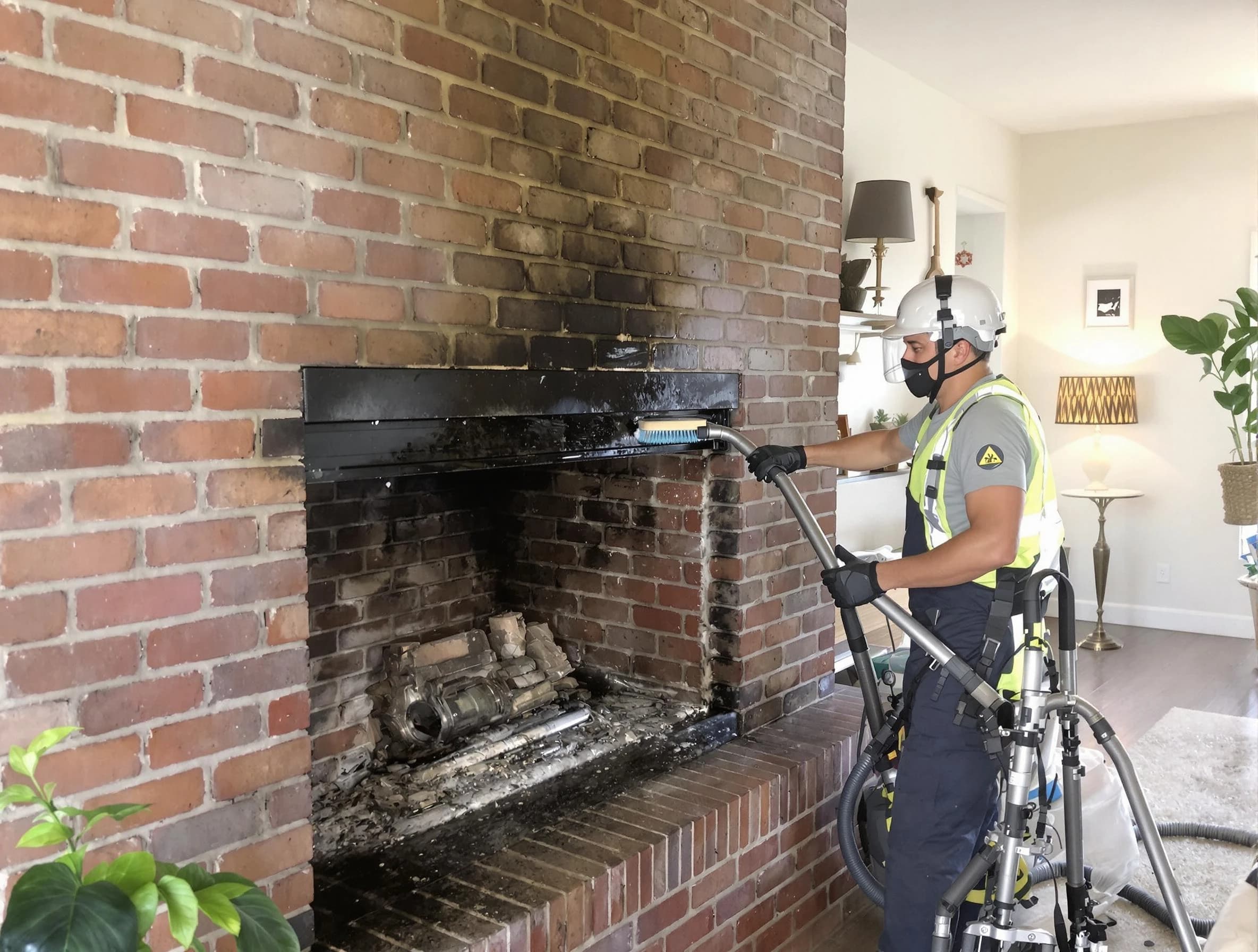 Wellesley Chimney Sweep providing fireplace cleaning services in Wellesley, MA