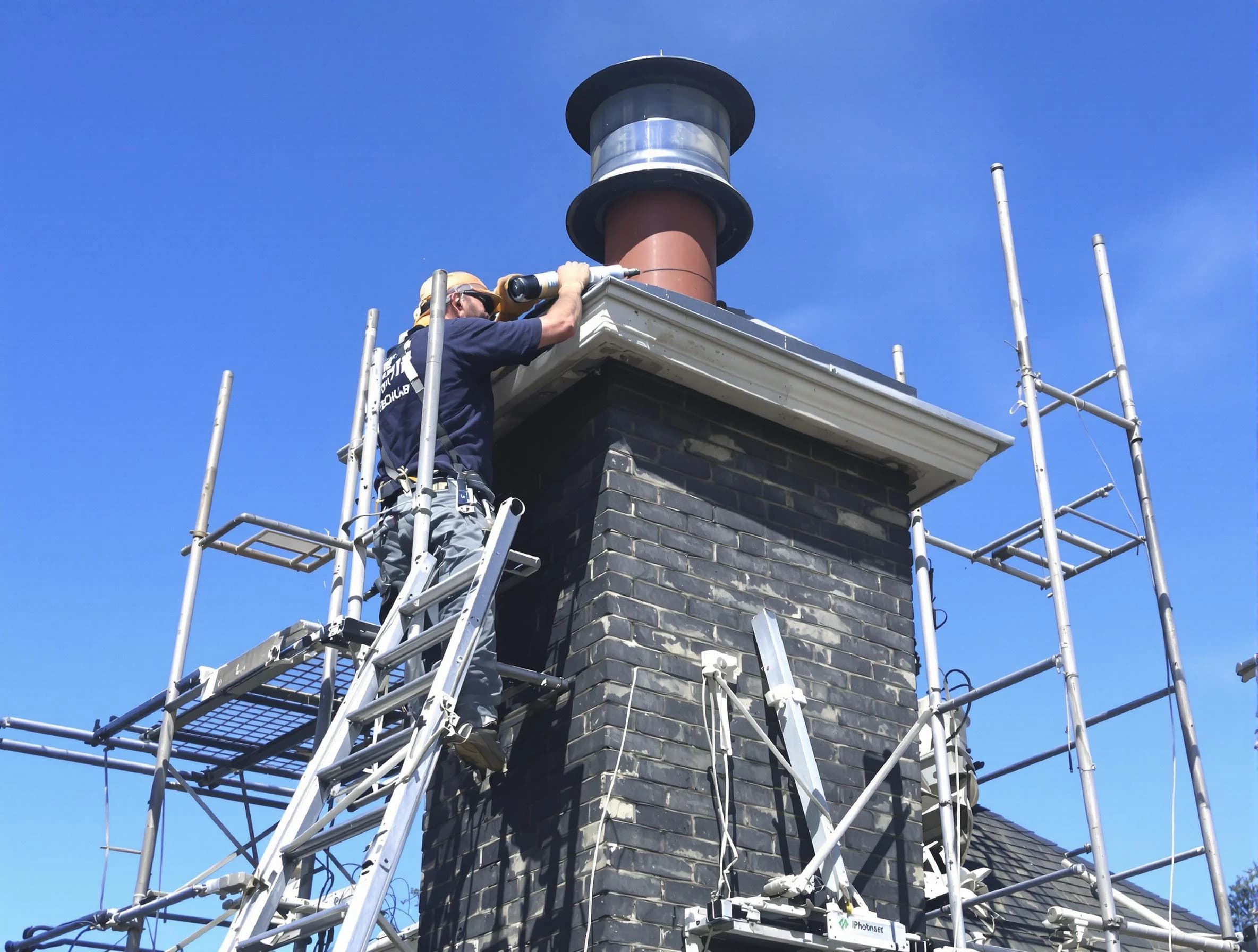 Sturdy chimney crown finished by Wellesley Chimney Sweep in Wellesley, MA