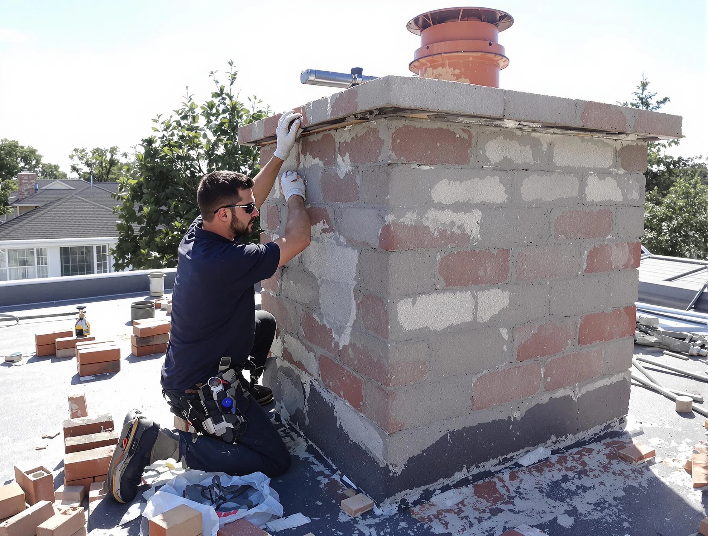 Advanced chimney repair process by Wellesley Chimney Sweep in Wellesley, MA