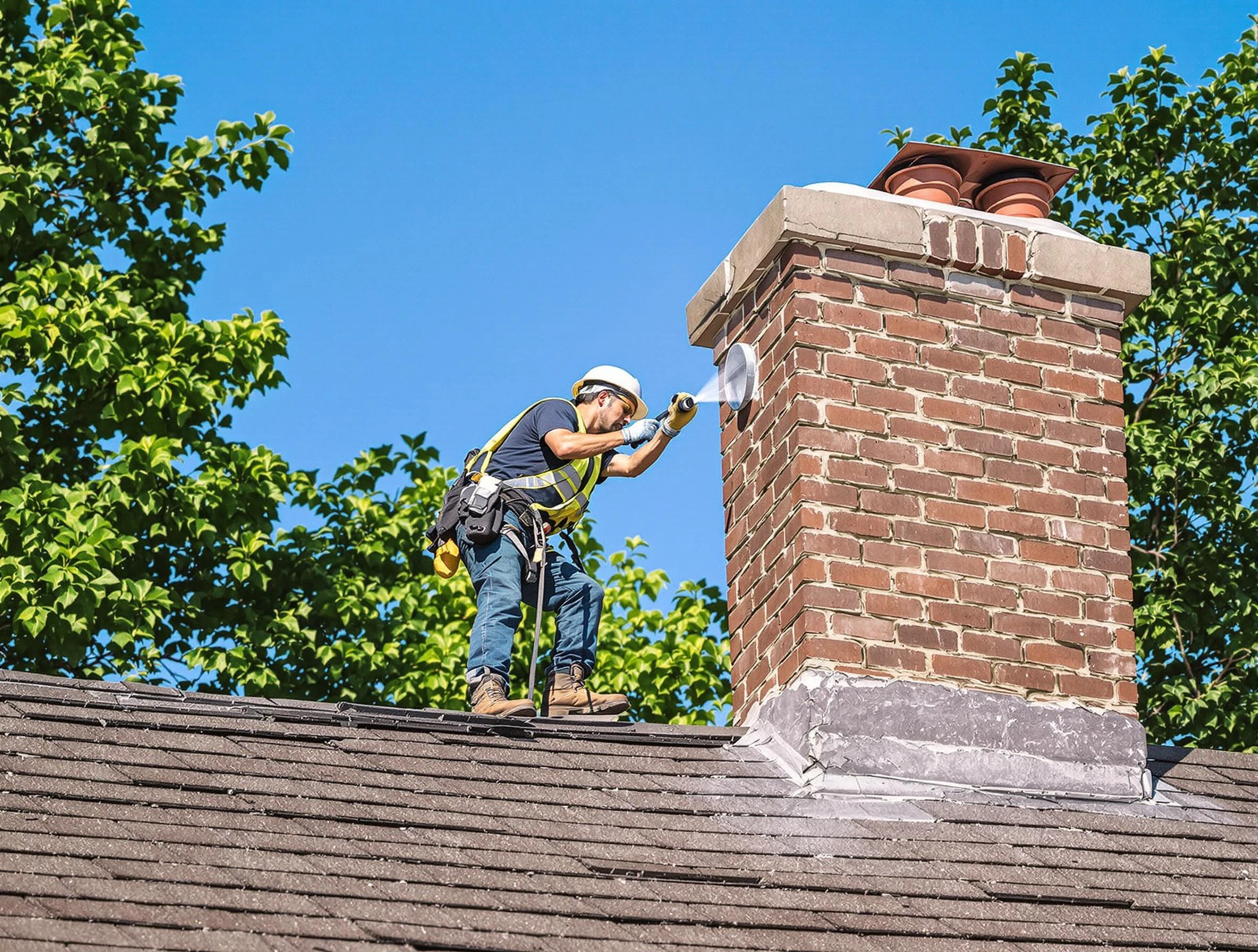 Wellesley Chimney Sweep performing an inspection with advanced tools in Wellesley, MA