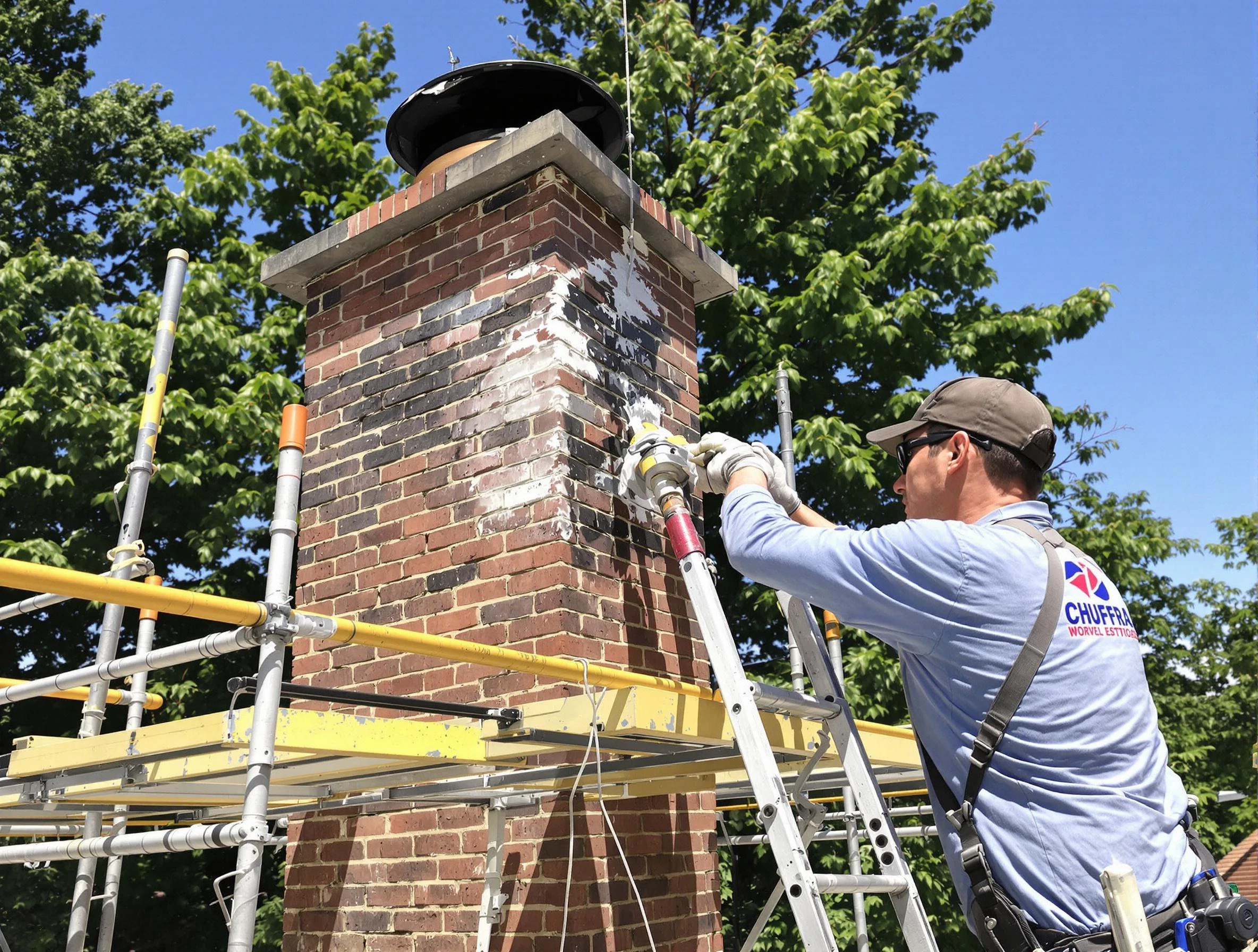 Structural chimney repair by Wellesley Chimney Sweep in Wellesley, MA