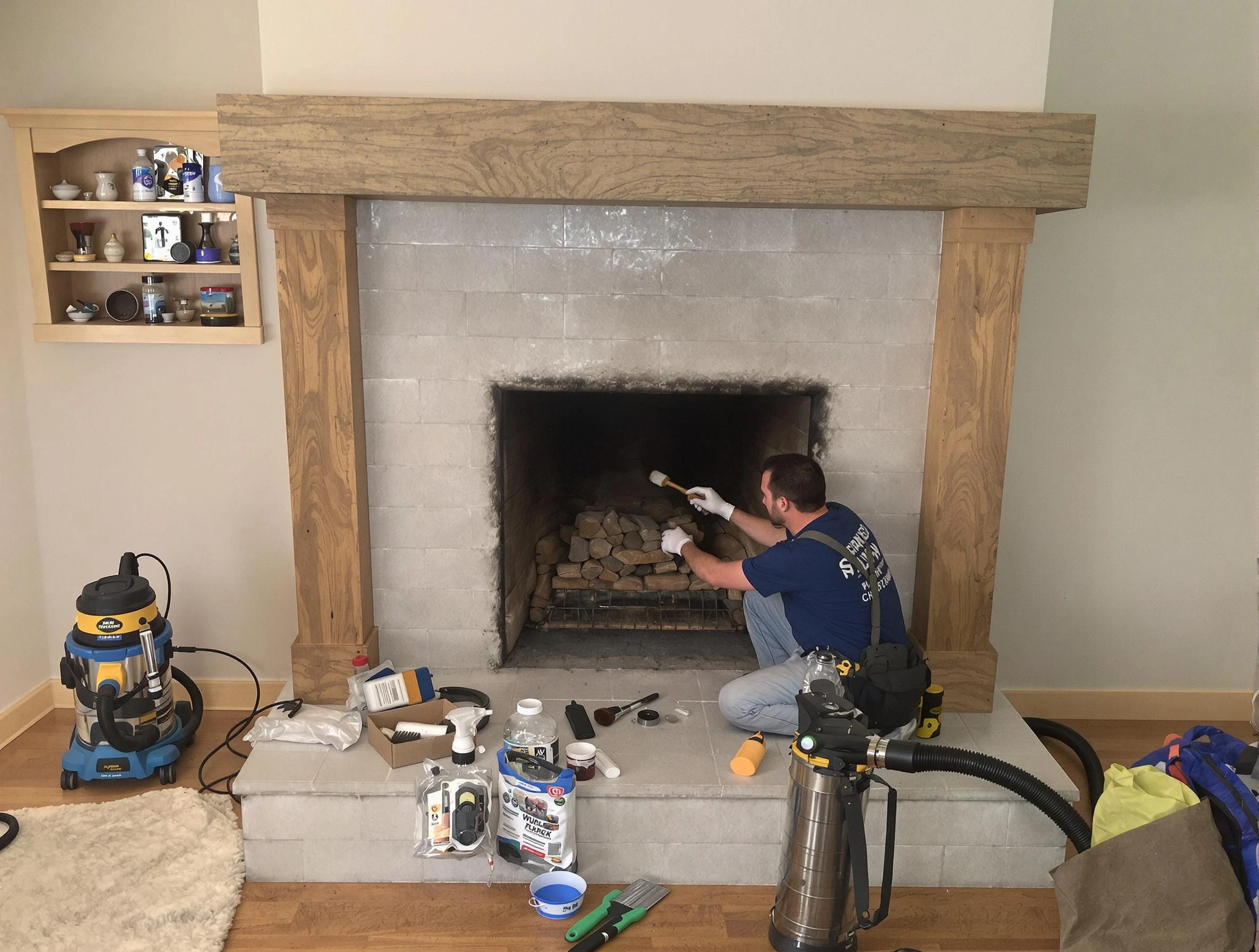 Detailed creosote removal process by Wellesley Chimney Sweep in Wellesley, MA
