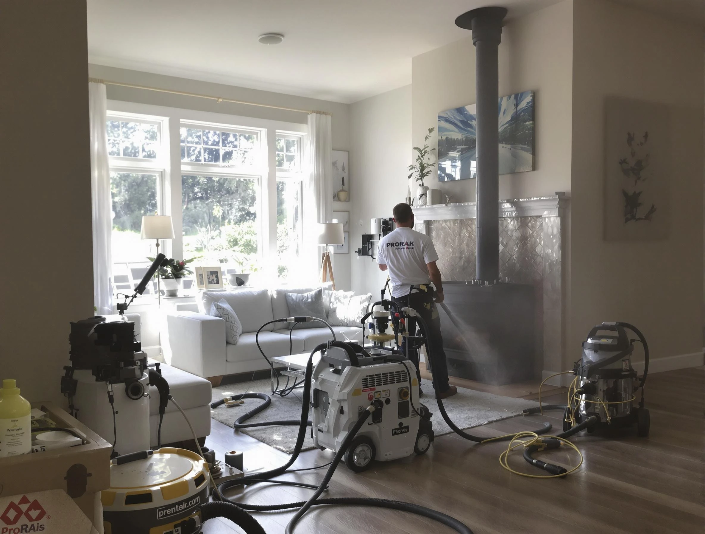 Soot removal service by Wellesley Chimney Sweep for a fireplace in Wellesley, MA